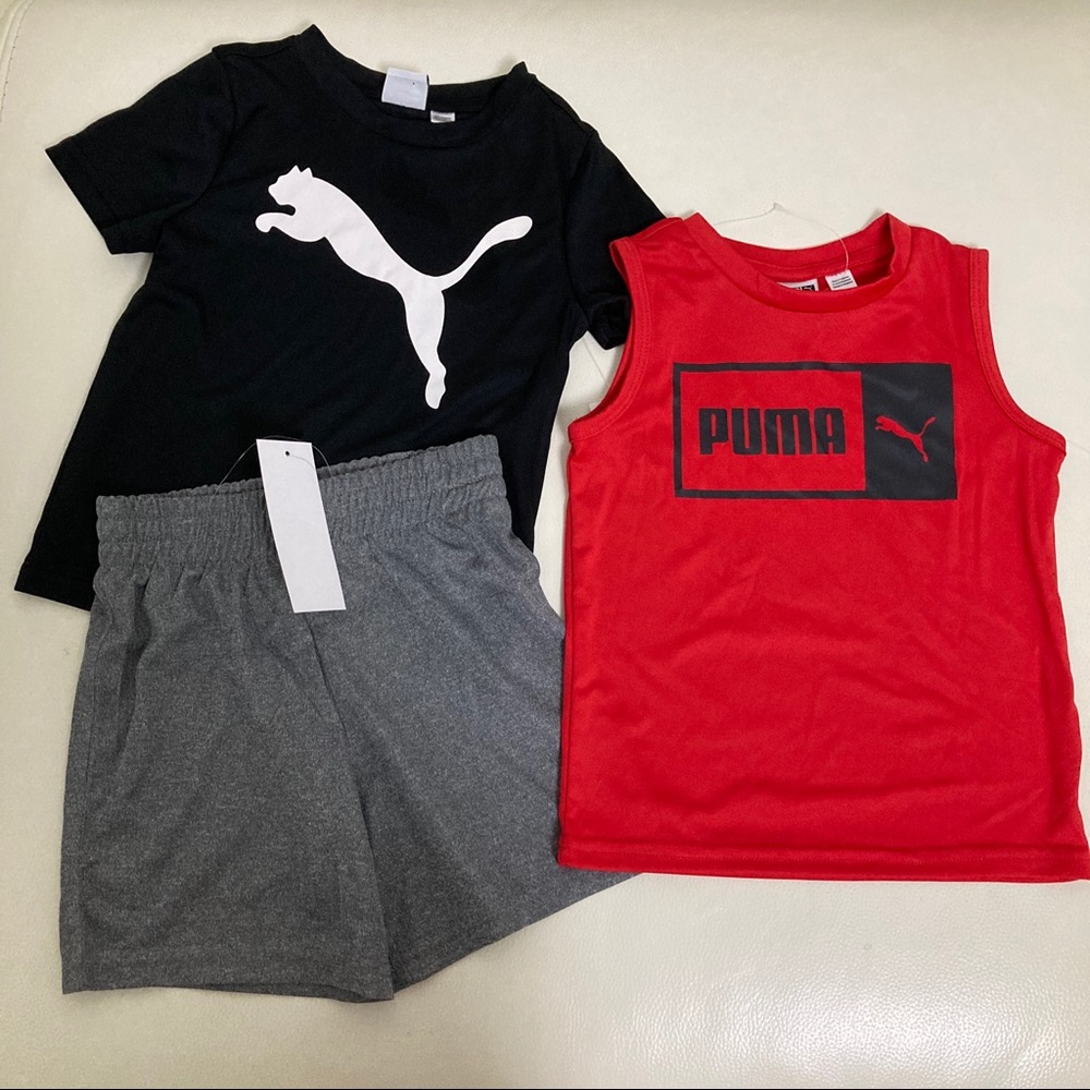 Puma boy active performance 3pc shorts set